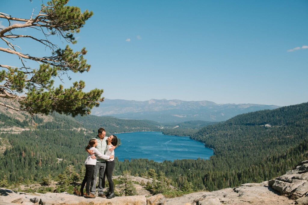 Overlooking Donner Lake family session