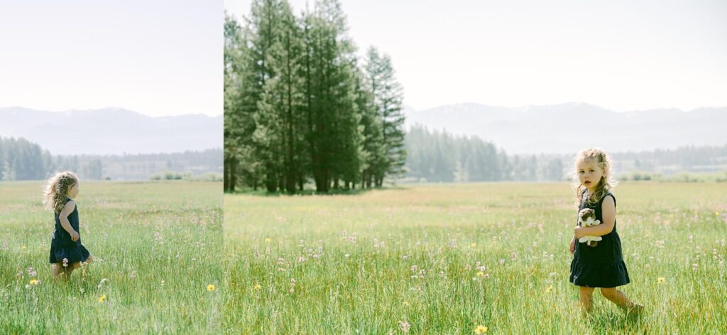 Truckee meadow a field of flowers with toddler