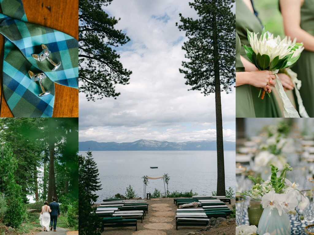 Chinquapin exclusive Lake Tahoe wedding venue with some details for wedding