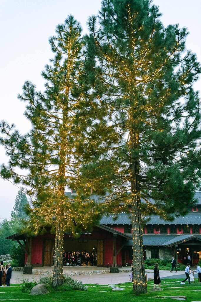 Martis Camp in Truckee family barn during a wedding reception inside