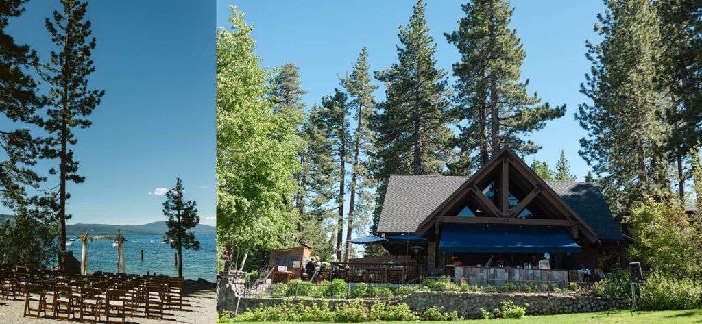 ceremony site and reception venue of Chambers Landing beautiful setting on the shores of Lake Tahoe on the west shore. Home of the special Chambers punches!