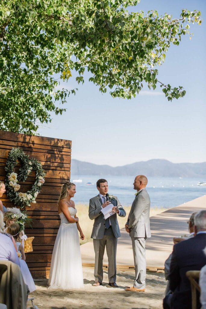 RockyRidge private beach club wedding ceremony