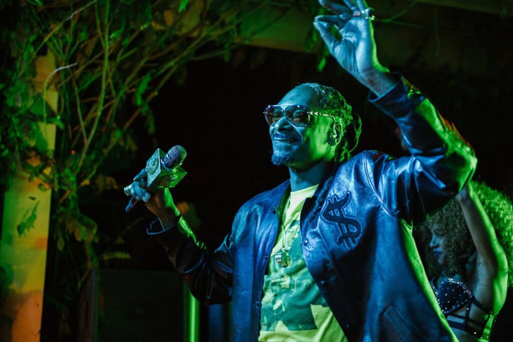 Snoop Dogg performs during an intimate private party