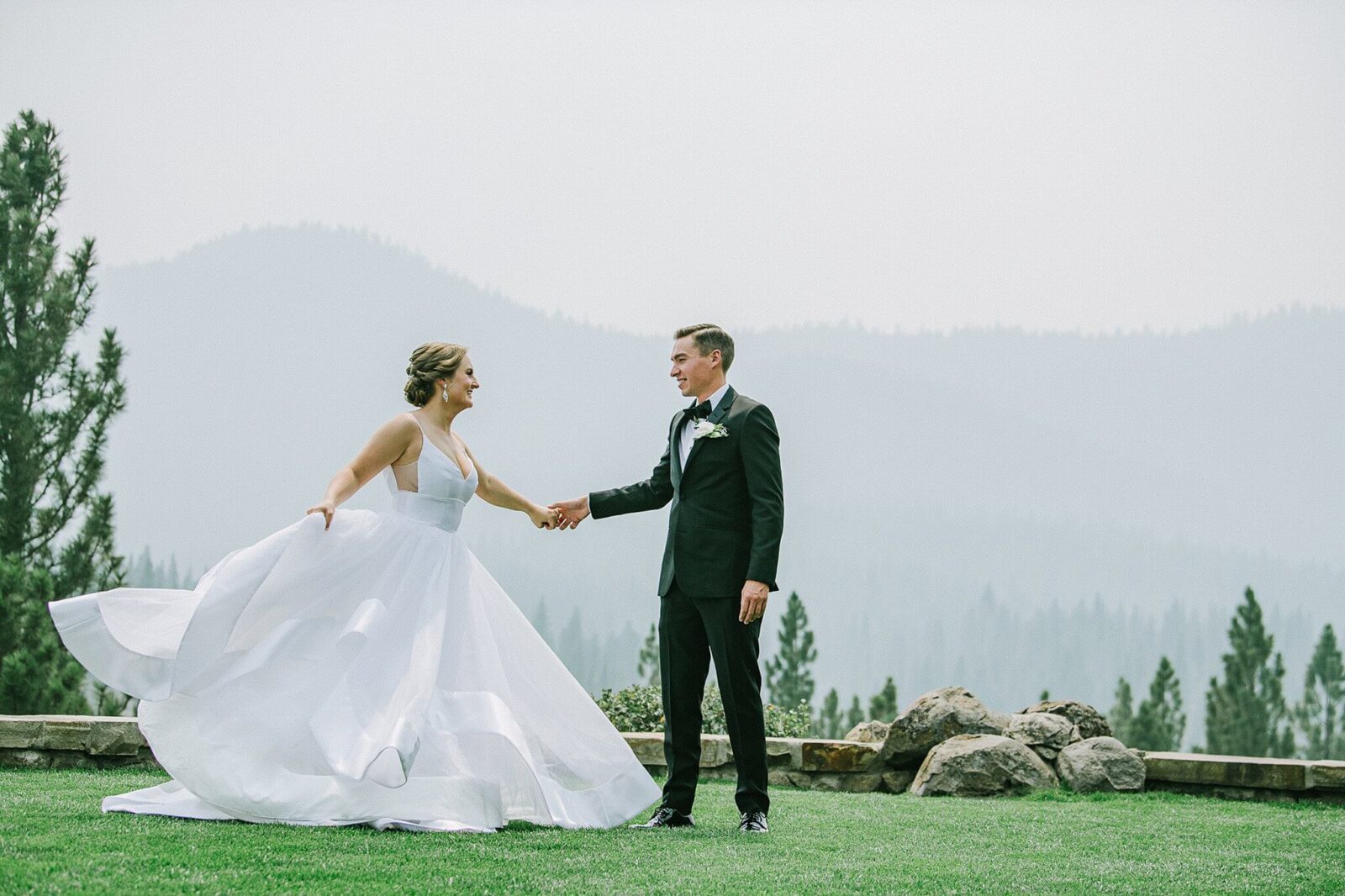 Truckee wedding venue Martis Camp first look