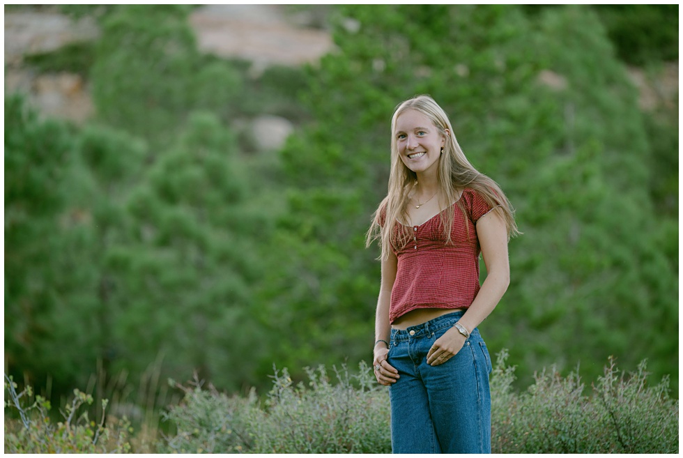 North Lake Tahoe senior portraits in the mountains