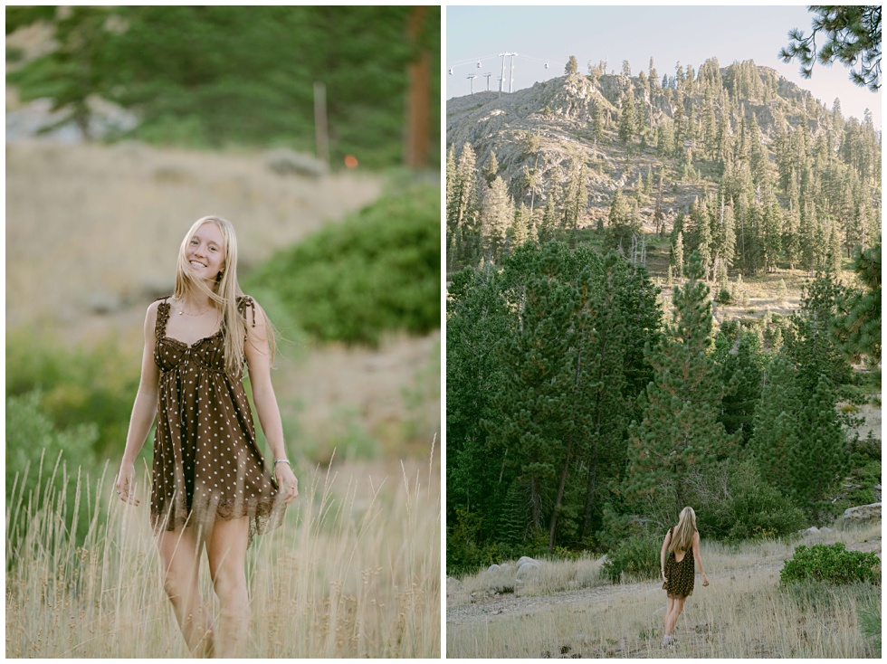 North Lake Tahoe senior photographer capturing natural portraits in Olympic Valley