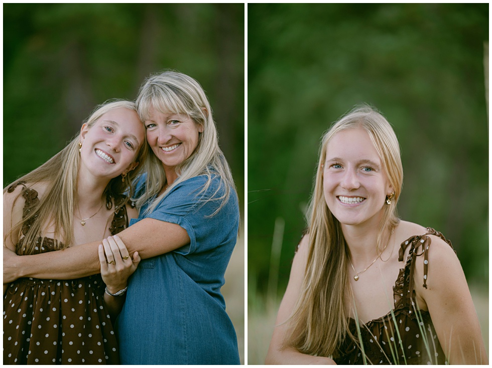 North Lake Tahoe senior portraits with her beautiful mama in  soft evening light