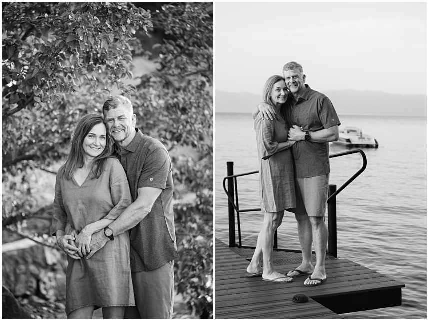 Relaxed family session with grown kids on the West Shore of Lake Tahoe