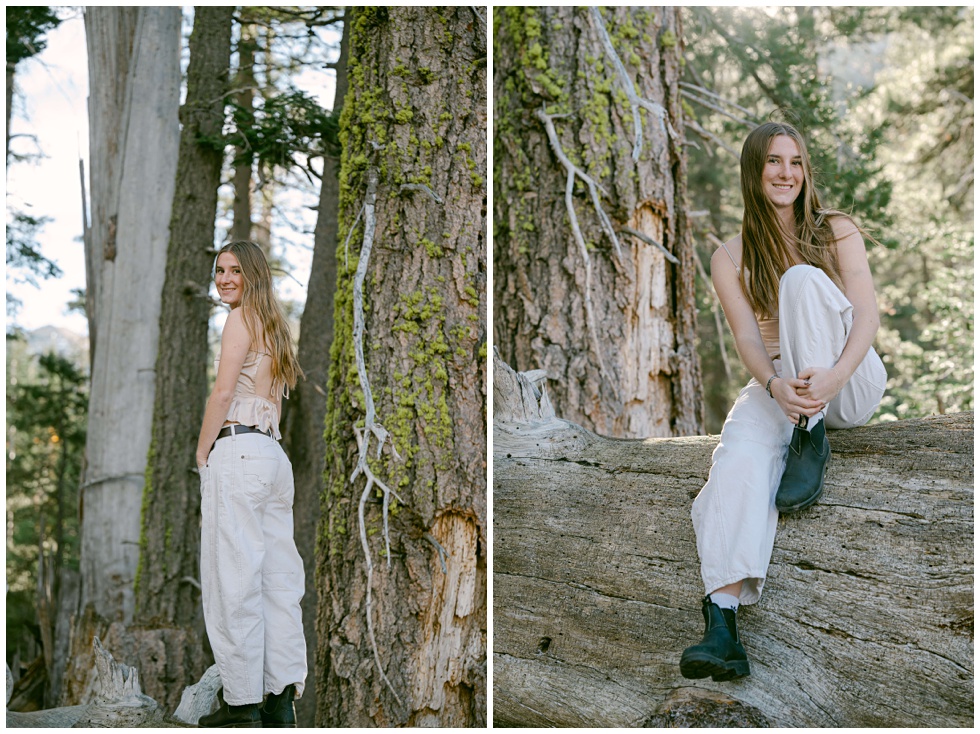 natural senior portraits in wild beautiful settings in Tahoe photographed by Annie X Photographie