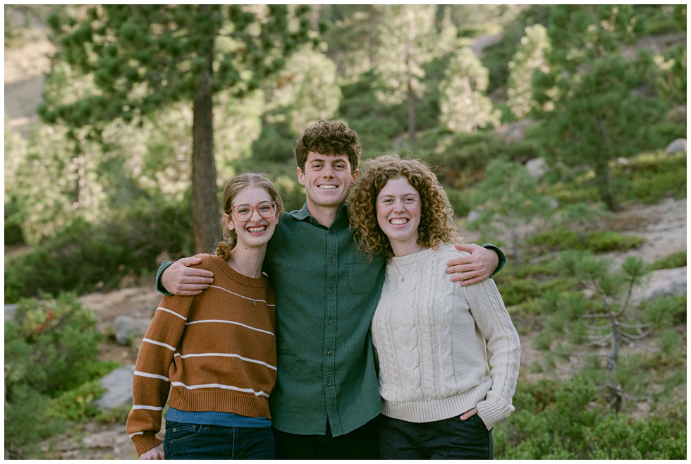 Lake Tahoe family photographer capturing birthday gift portraits for mom in Palisades
