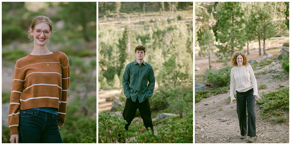 Lake Tahoe family photographer capturing birthday gift portraits for mom in Palisades