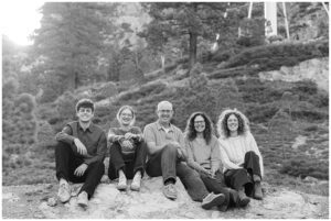 Black and white Lifestyle family portraits by Annie X Photographie in Olympic Valley
