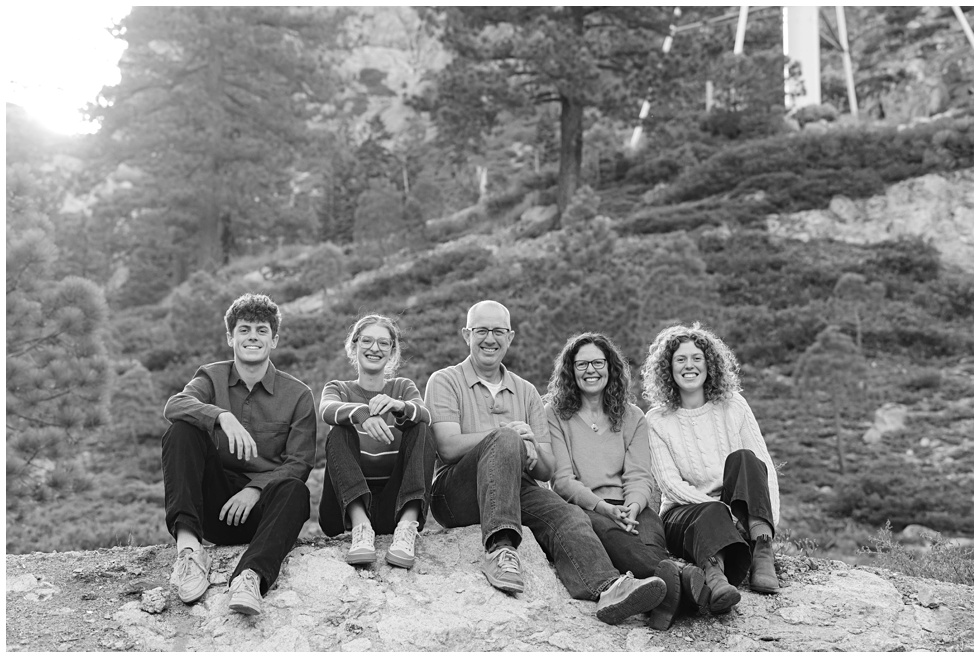 Black and white Lifestyle family portraits by Annie X Photographie in Olympic Valley