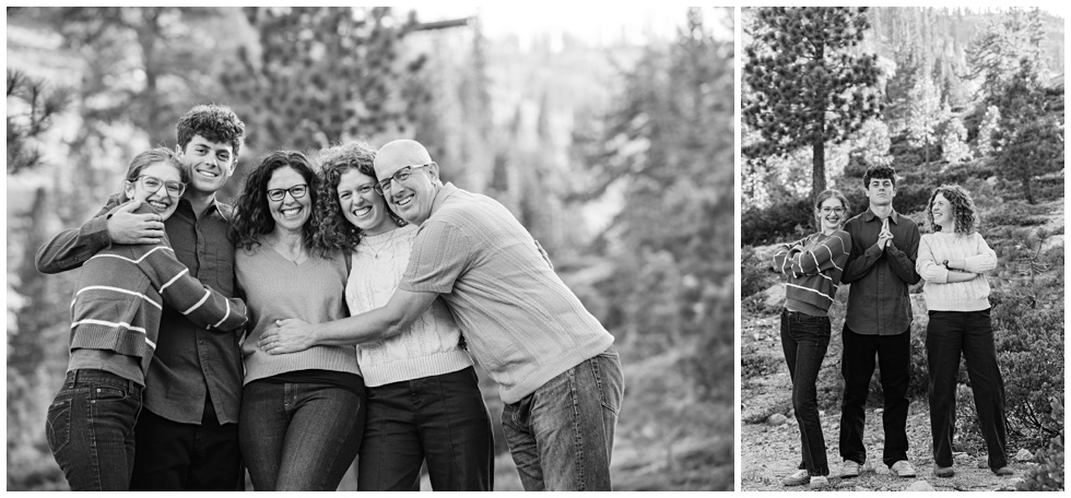 Candid family portraits in Olympic Valley with mountain light and joyful connection