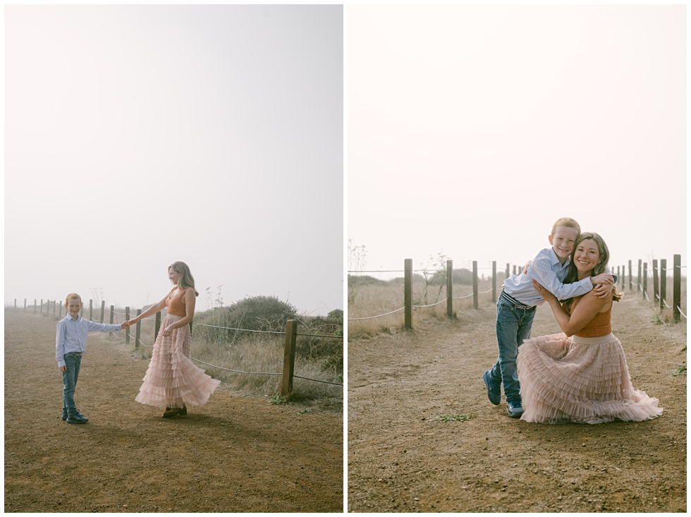 Candid moment at Point Cavallo captured by Bay Area family photographer Annie X